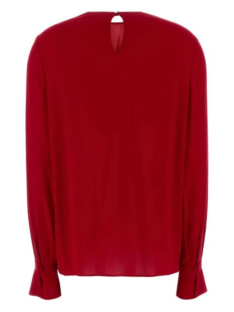 Valentino Garavani ruffled georgette blouse - Red - zdjęcie produktu nr 2