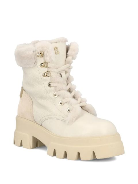 BOGNER leather combat boots - Neutrals