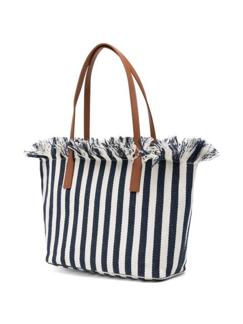 MC2 Saint Barth City striped fringed tote bag - Blue - zdjęcie produktu nr 2