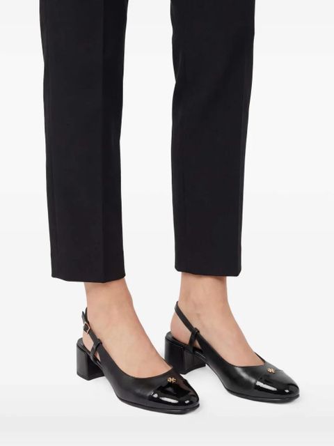 Tory Burch 45mm Double T-motif leather pumps - Black