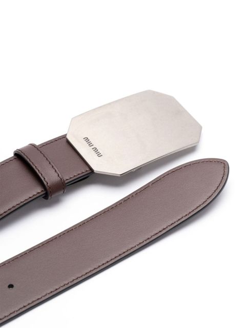 Miu Miu buckle-fastening leather belt - Brown - zdjęcie produktu nr 2