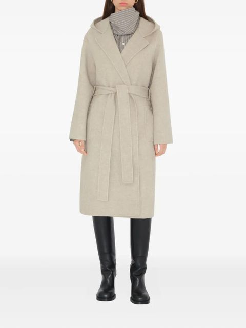 Burberry hooded cashmere coat - Neutrals - zdjęcie produktu nr 2