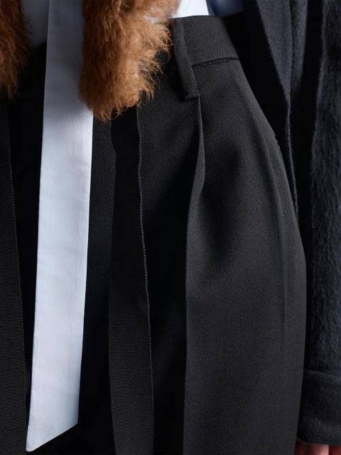 Prada zipper-fly wool trousers - Black