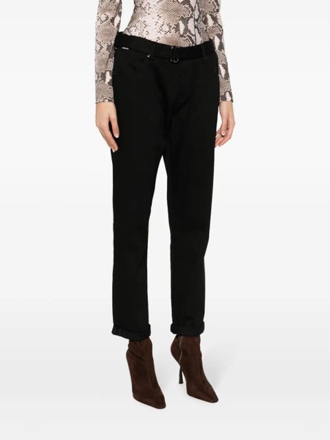 TOM FORD straight-leg belted trousers - Black
