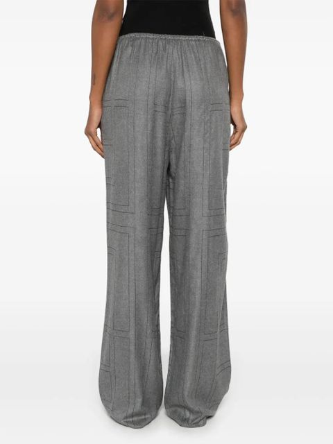 TOTEME monogram flannel trousers - Grey