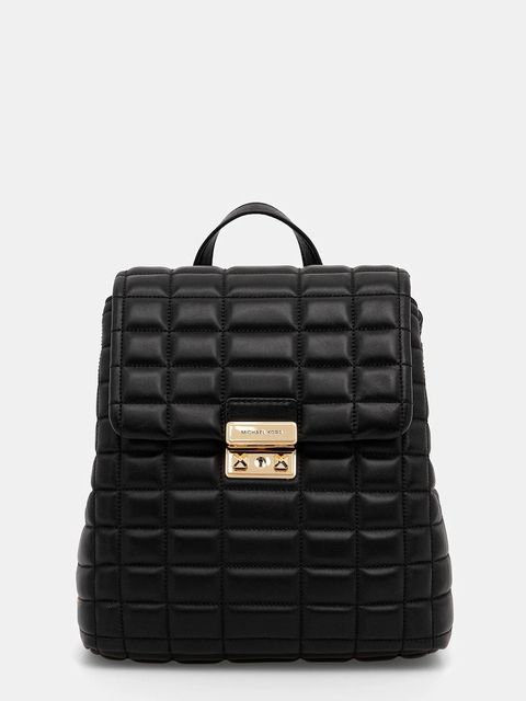 MICHAEL Michael Kors plecak skórzany damski kolor czarny mały gładki 30F5G2RB1L - zdjęcie produktu nr 1