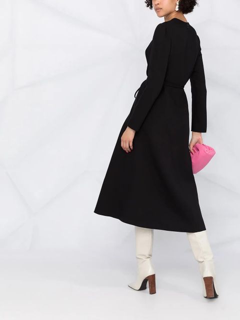 Valentino Garavani belted wool dress - Black