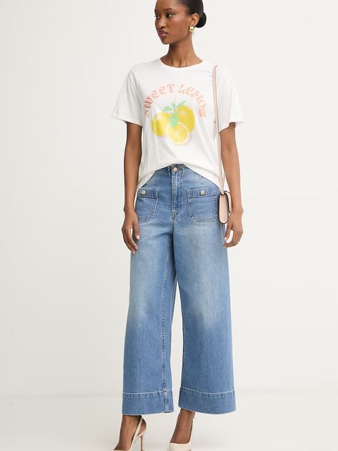 Morgan T-shirt damski z bawełną - zdjęcie produktu nr 1