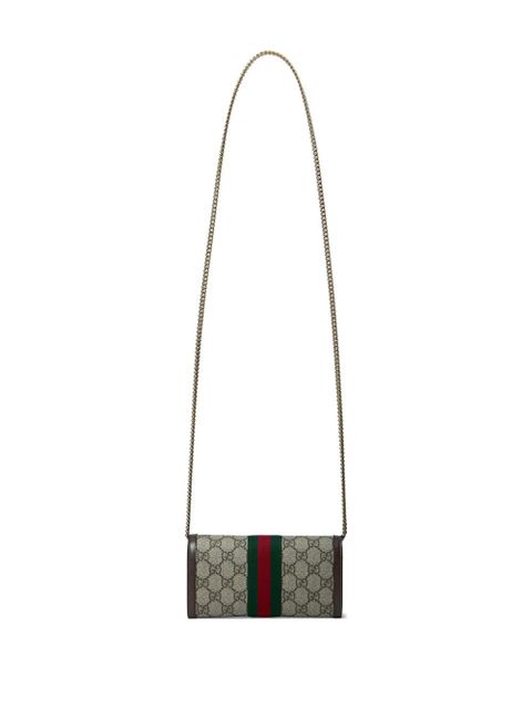 Gucci GG canvas chain wallet - Brown