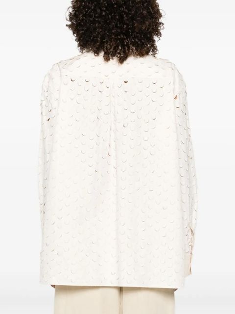 Nanushka cut-out collared shirt - Neutrals