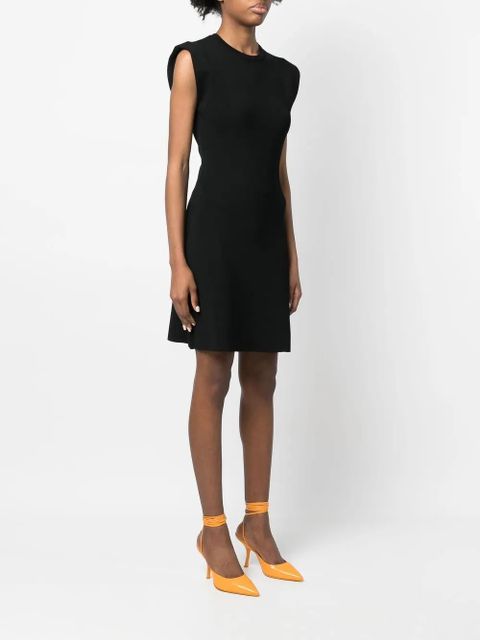 Yves Salomon fine-ribbed sleeveless mini dress - Black