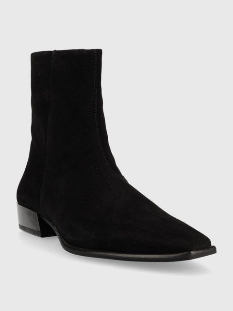 Vagabond Shoemakers botki zamszowe Nella damskie kolor czarny na słupku