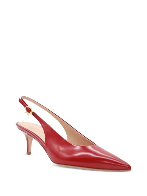 Gianvito Rossi leather slingback pumps - Red - zdjęcie produktu nr 2