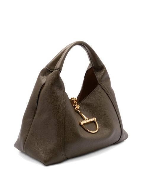 Gucci maxi Softbit leather shoulder bag - Green