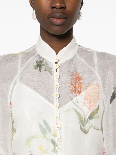 ZIMMERMANN Natura sheer blouse - White