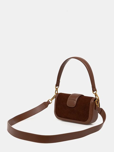 Twinset torebka skórzana kolor brązowy 252TD8371