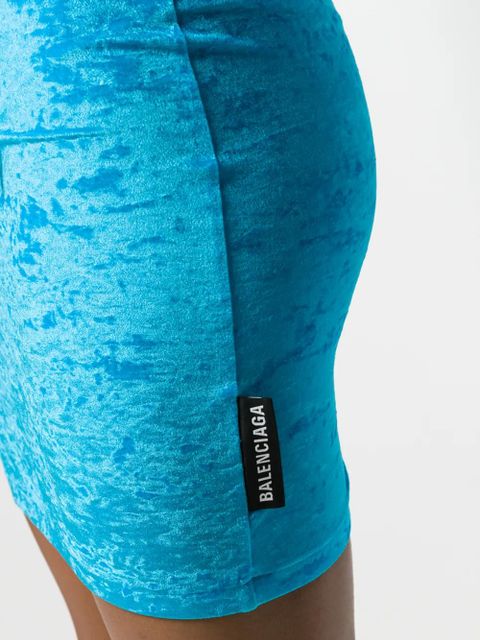 Balenciaga draped mini dress - Blue