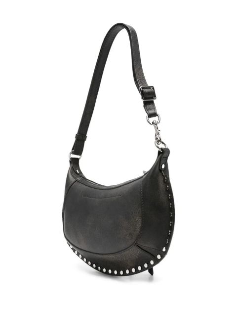 ISABEL MARANT Oskan Moon stud-embellished leather shoulder bag - Brown