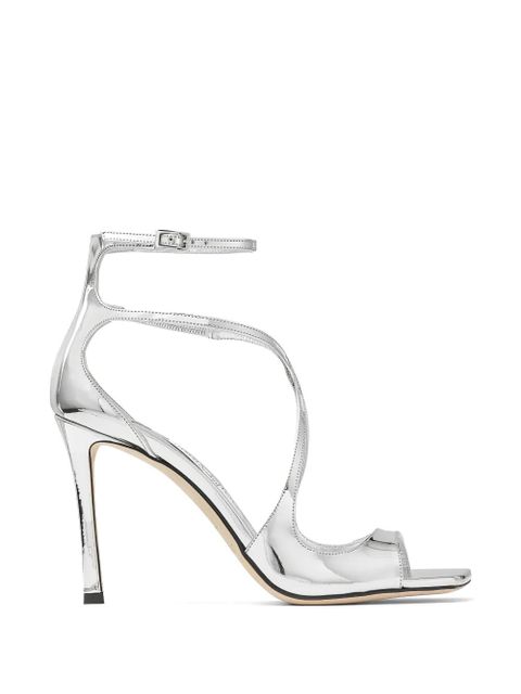Jimmy Choo Azia t-strap square-toe sandals - Silver - zdjęcie produktu nr 1