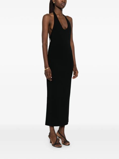 TOTEME halterneck midi dress - Black