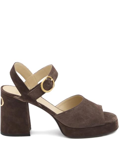 Valentino Garavani 100mm platform buckle-strap sandals - Brown - zdjęcie produktu nr 1