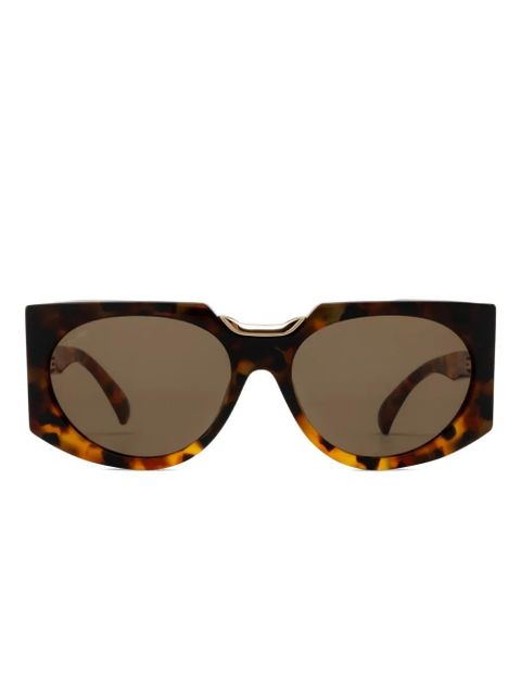 Max Mara Eyewear tortoiseshell geometric-frame sunglasses - Brown - zdjęcie produktu nr 1