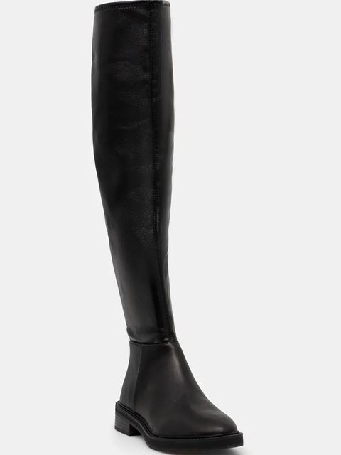 Steve Madden kozaki Leza damskie kolor czarny na płaskim obcasie SM11003368 - zdjęcie produktu nr 1