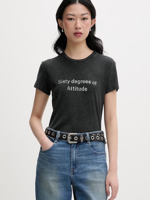 Miss Sixty T-shirt damski z bawełną - zdjęcie produktu nr 1