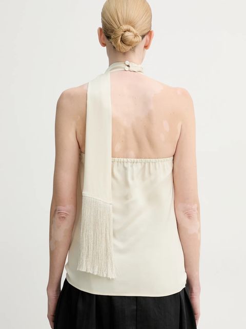 ISABELLE BLANCHE bluzka damska kolor beżowy gładka IS25SS-C121-T011 - zdjęcie produktu nr 2