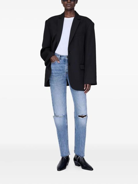 ANINE BING pointed-toe low-heel boots - Black