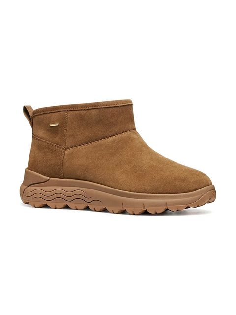 Geox botki zamszowe D SPHERICA 4X4 B ABX damskie kolor brązowy na płaskim obcasie lekko ocieplone D5626B 00022 C6372 - zdjęcie produktu nr 2