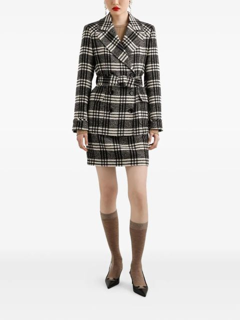 Dolce & Gabbana checked mini skirt - Black