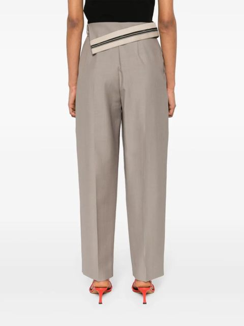 FENDI pressed-crease tapered trousers - Neutrals