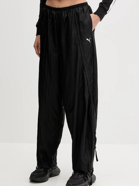 Puma spodnie dresowe damskie kolor czarny z nadrukiem 632149 - zdjęcie produktu nr 1