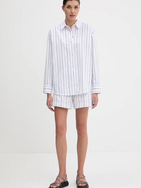 Abercrombie & Fitch koszula bawełniana damska kolor biały relaxed z kołnierzykiem klasycznym KI140-5150 - zdjęcie produktu nr 2