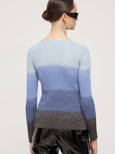 GCDS kardigan damski kolor niebieski lekki - zdjęcie produktu nr 2