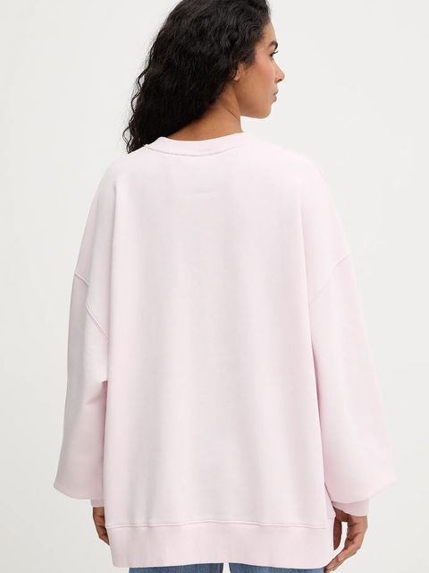 Rotate bluza bawełniana damska kolor różowy z aplikacją 1153161809
