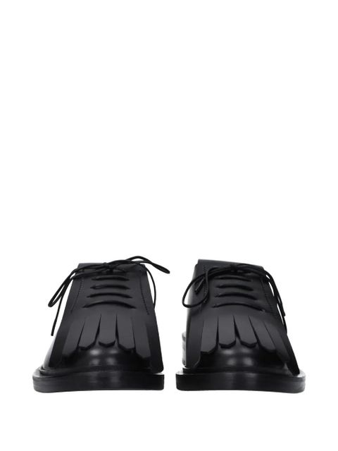 Max Mara fringe-detail leather oxford shoes - Black