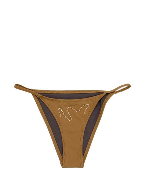 Paloma Wool Sharpie bead-embellished bikini bottoms - Brown - zdjęcie produktu nr 1