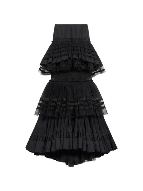 Blumarine tiered maxi skirt - Black - zdjęcie produktu nr 1