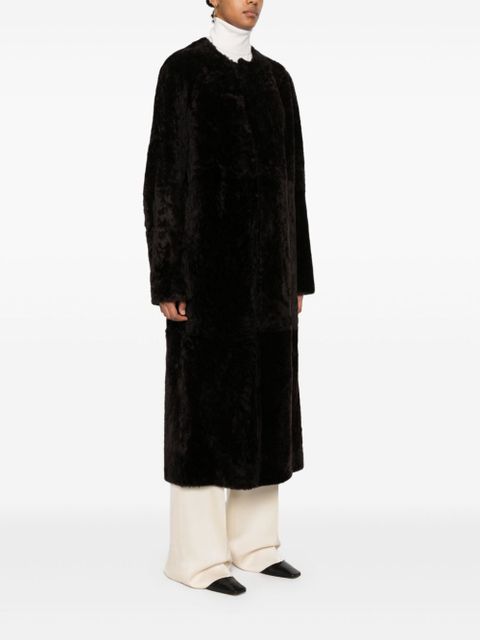TOTEME soft shearling coat - Brown
