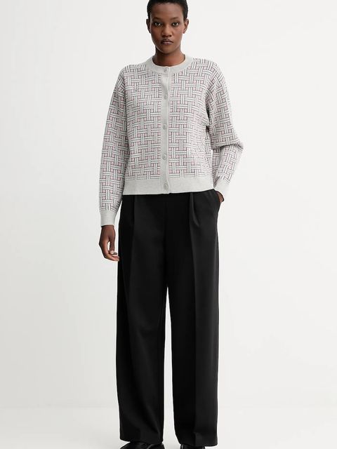 Kenzo kardigan z dodatkiem wełny damski kolor szary lekki FF62CA7033CQ - zdjęcie produktu nr 2