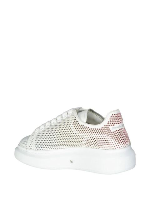 Alexander McQueen Oversized Dotted Cut-Out crystal-embellished sneakers - White