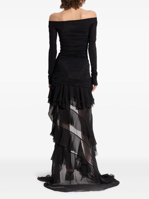 Blumarine off-shoulder mini dress - Black