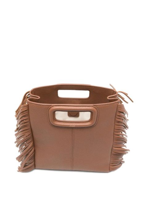 Maje fringe handle tote bag - Brown