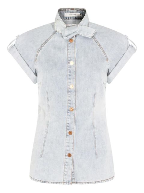 ZIMMERMANN tie-neck buttoned top - Blue - zdjęcie produktu nr 1