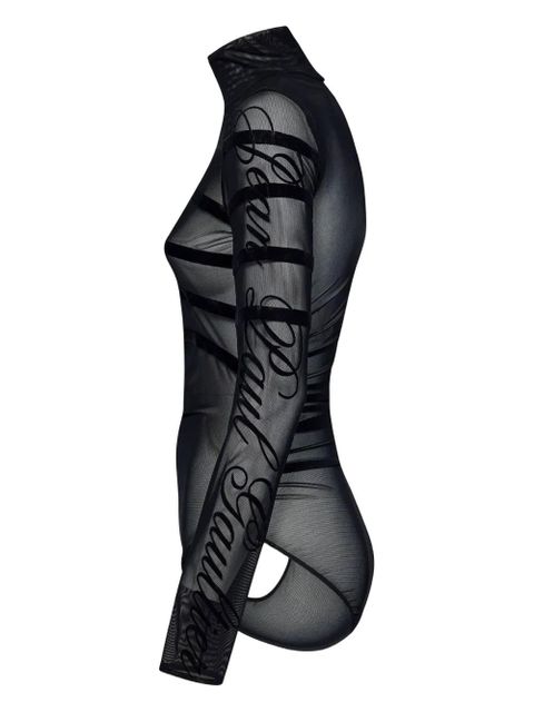 Jean Paul Gaultier striped mesh bodysuit - Black - zdjęcie produktu nr 2