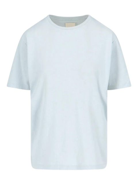 KHAITE Mae logo-appliqué T-shirt - Blue - zdjęcie produktu nr 1