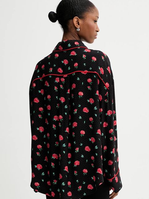 The Sleeper koszula damska kolor czarny relaxed z kołnierzykiem klasycznym PSSR03F021N