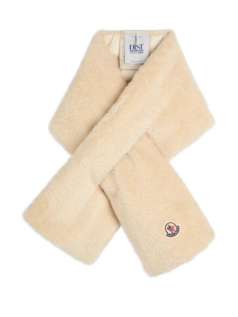 Moncler logo-patch scarf - Neutrals - zdjęcie produktu nr 1